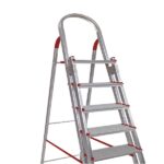 Escada De Alumínio 6 Degraus Duplos Linha Prática