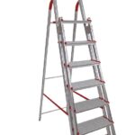 Escada De Alumínio 7 Degraus Duplos Linha Prática