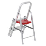 Escada De Alumínio Dupla 2 Degraus Natural 120kg Reisam - Imagem 2