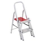 Escada De Alumínio Dupla 2 Degraus Natural 120kg Reisam