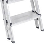 Escada De Alumínio Dupla 4 Degraus Natural 120kg Reisam - Imagem 6
