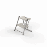 Escada Dobrável Resistente 2 Degraus Doméstica Anodilar Aço Cinza