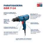 Furadeira e Parafusadeira Bosch 400W 3/8" GSR 7-14 E 220V - Imagem 9