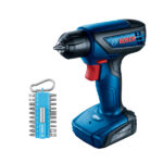 Furadeira e Parafusadeira Bosch sem Impacto a Bateria e Jogo 21 Bits 12V 1/4" GSR 1000 SMART