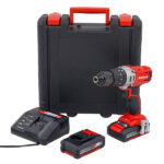 Furadeira e Parafusadeira de Impacto a Bateria Einhell com Maleta Carregador e 2 Baterias 18V 1/2" E-CD 18/2 Li-i 2B