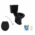 Kit Bacia Com Caixa Acessórios Instalação Saveiro Preto