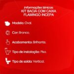 Kit De Bacia Com Caixa Acoplada E Assento Flamingo Incepa Branco - Imagem 9