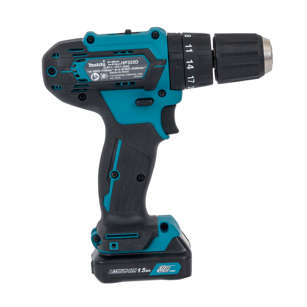 Kit Furadeira e Parafusadeira de Impacto HP333DWYX3 12V e Aspirador 12V CL106FDZW Makita - Imagem 3