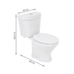 Kit Vaso Sanitário com Caixa Acoplada e Assento Branco Duplo Acionamento 3/6L Saída Vertical Infantil Icasa - Imagem 9