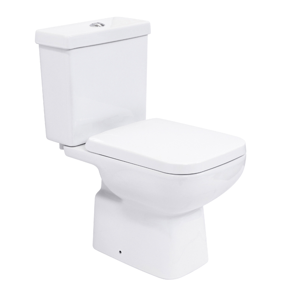 Kit Vaso Sanitário com Caixa Acoplada e Assento Branco Duplo Acionamento 3/6L Vertical Lyon Plus Sensea