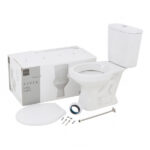 Kit Vaso Sanitário com Caixa Acoplada e Assento Branco Duplo Acionamento 3/6L Saída Vertical Aspen Deca - Imagem 3