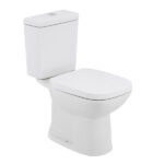 Kit Vaso Sanitário com Caixa Acoplada e Assento Branco Duplo Acionamento 3/6L Saída Vertical Square Roca