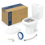 Kit Vaso Sanitário com Caixa Acoplada e Assento Soft Close Avant Incepa Branco Brilhante. - Imagem 2