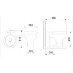 Kit Vaso Sanitário Convencional Com Assento Acesso Confort Celite Branco Brilhante - Imagem 4