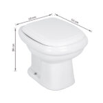 Kit Vaso Sanitário Convencional com Assento Branco Saída Vertical Sabatini Icasa - Imagem 9