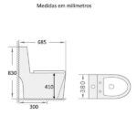 Vaso Sanitário Acoplado (monobloco) Imperial Diamond Gold - Imagem 4