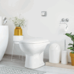 Kit Vaso Sanitário Convencional para Descarga de Parede com Assento Branco Vertical Lille Sensea - Imagem 2