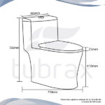 Vaso Sanitário Monobloco Acoplada Caixa Privada Tubrax - Imagem 7