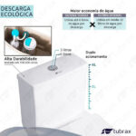 Vaso Sanitário Monobloco Acoplada Caixa Privada Tubrax - Imagem 4