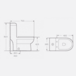 Vaso Sanitário Monobloco Cerâmica Com Caixa Acoplada Pelegrin Pel-6171 - Imagem 2