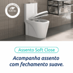 Vaso Sanitário Monobloco Completo Branco - Caixa Acoplada Privada Unio - Imagem 4