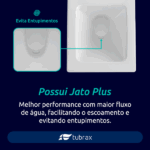 Vaso Sanitário Monobloco Completo - Caixa Acoplada Privada Diamante Tubrax - Imagem 7