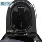 Vaso Sanitário Monobloco Completo Caixa Acoplada Privada Preto Modelo Navies Tubrax - Imagem 5