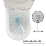 Vaso Sanitário Monobloco Esmaltado Kit Completo Xambre Mx101 Branco - Imagem 5