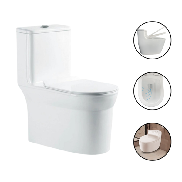 Vaso Sanitário Monobloco Esmaltado Kit Completo Xambre Mx101 Branco